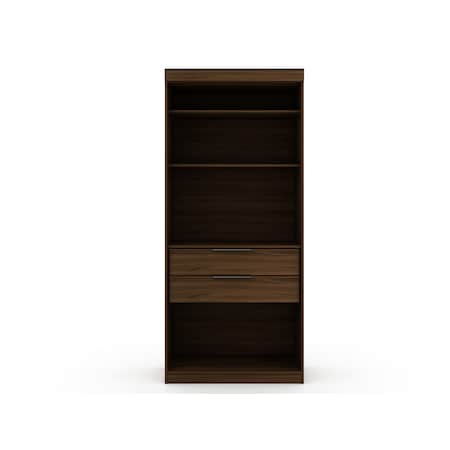 Manhattan Comfort Mulberry Open 1 Sectional Closet, Brown 109GMC5